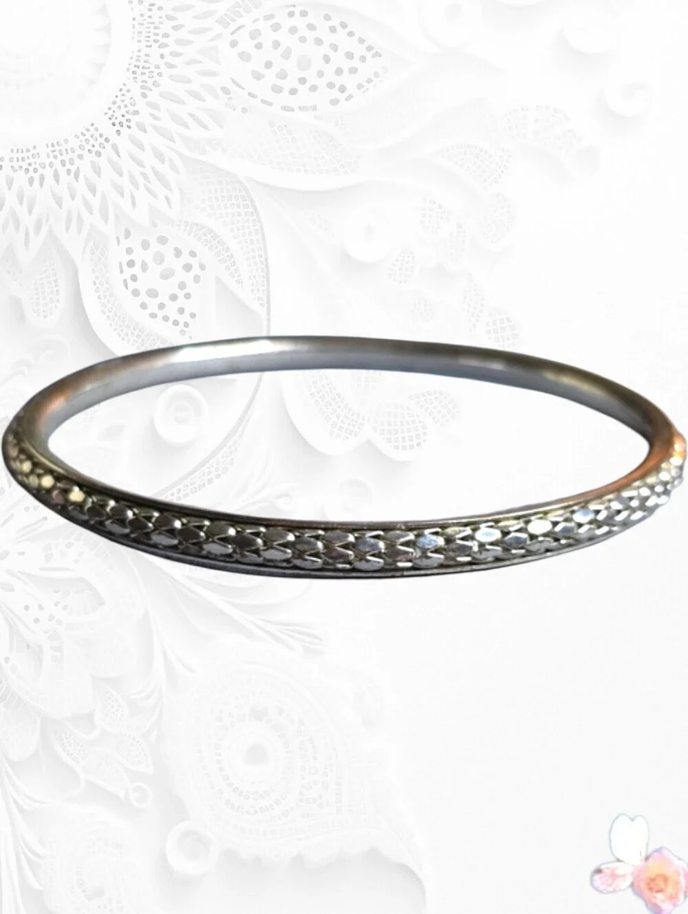Elegant Silver Bangle Bracelet